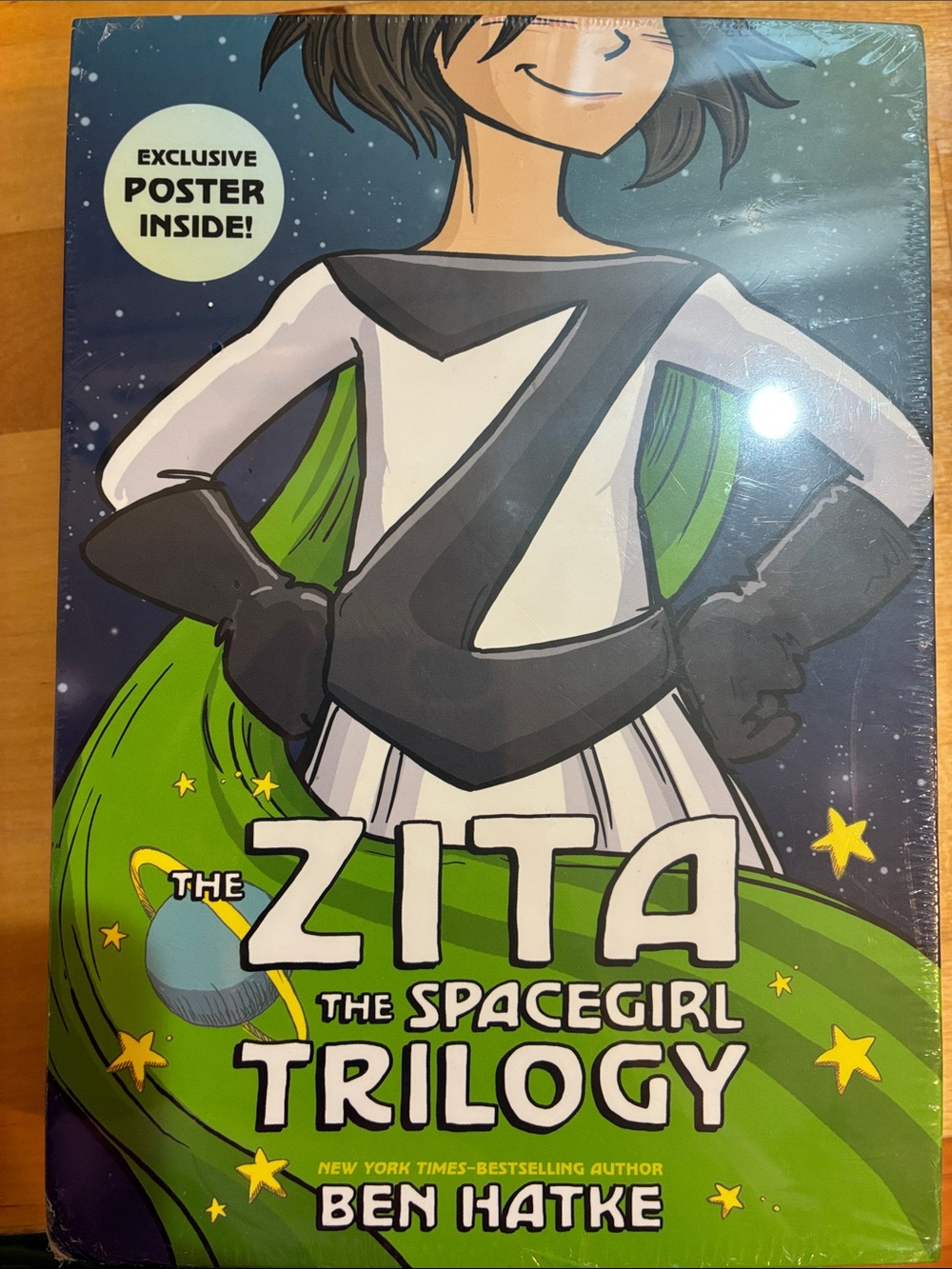 Spacegirl Costume Cape in Green and Black - Kids